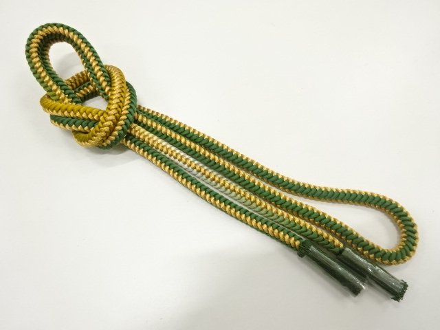 JAPANESE KIMONO / UNUSED TWISTED TASSEL HAND-TIED OBIJIME